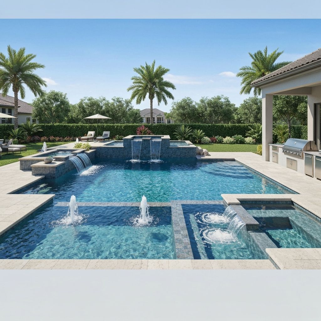 Luxury pool and outdoor living space